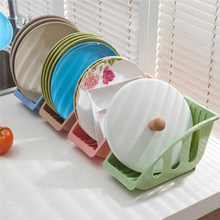Load image into Gallery viewer, Card Slot Bowl Storage Basket Rack Drain Holder Shelf Plastic Home Kitchen Dish Shelf Tools