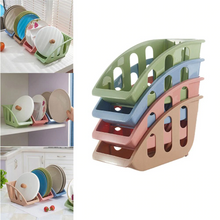 Load image into Gallery viewer, Card Slot Bowl Storage Basket Rack Drain Holder Shelf Plastic Home Kitchen Dish Shelf Tools
