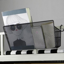 Load image into Gallery viewer, Metal Mesh Dorm Bedside Hanging Basket Wire School Dormitory Storage Shelf Rack Bunk Organizer
